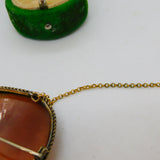 George IV 9ct Yellow Gold Carved Cameo Brooch Hebe & Zeus Eagle Antique c1830