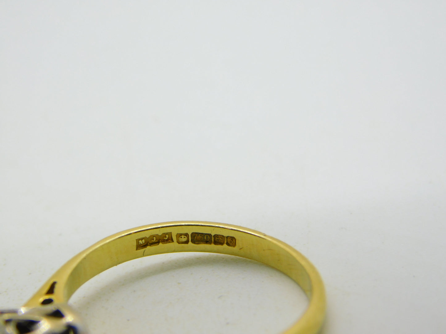18ct Yellow Gold & 0.25ct Brilliant Cut Diamond Solitaire Ring Vintage 1992 Birmingham