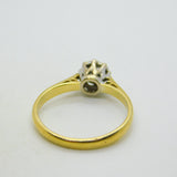 18ct Yellow Gold & 0.25ct Brilliant Cut Diamond Solitaire Ring Vintage 1992 Birmingham