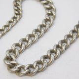 Edwardian Sterling Silver Graduating Watch Chain & Fob Antique 1902 Chester