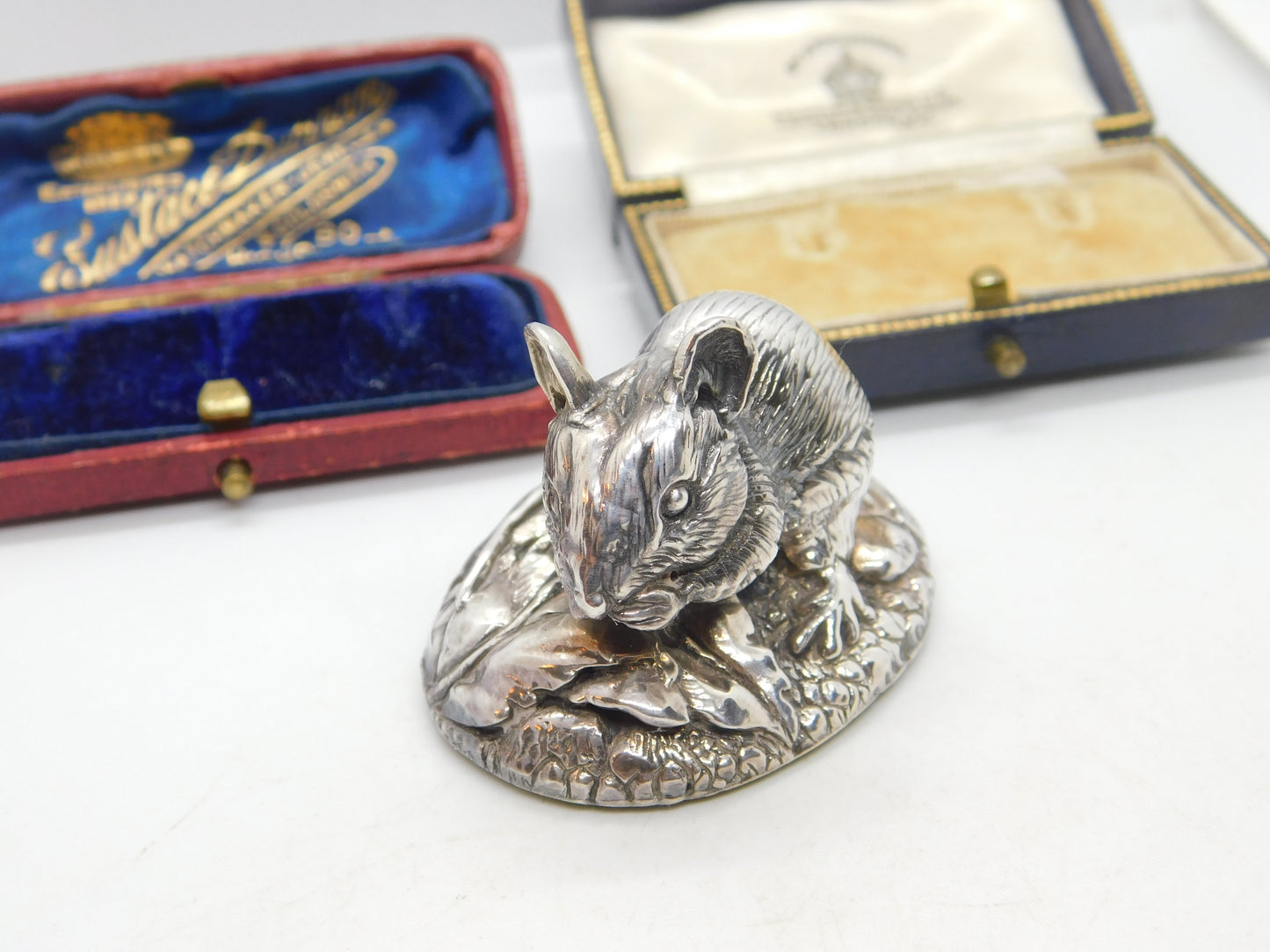 Sterling Silver Field Mouse Figurine Sculpture Vintage 1998 Birmingham