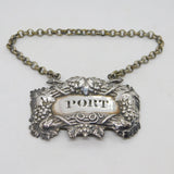 George IV Sterling Silver Grape Form Port Decanter Label Antique 1830 London