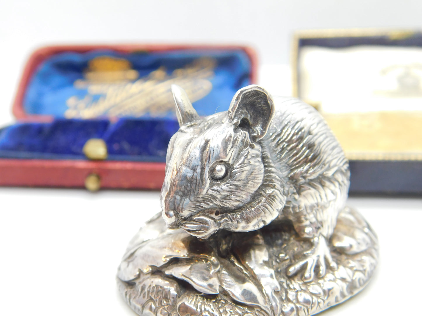 Sterling Silver Field Mouse Figurine Sculpture Vintage 1998 Birmingham