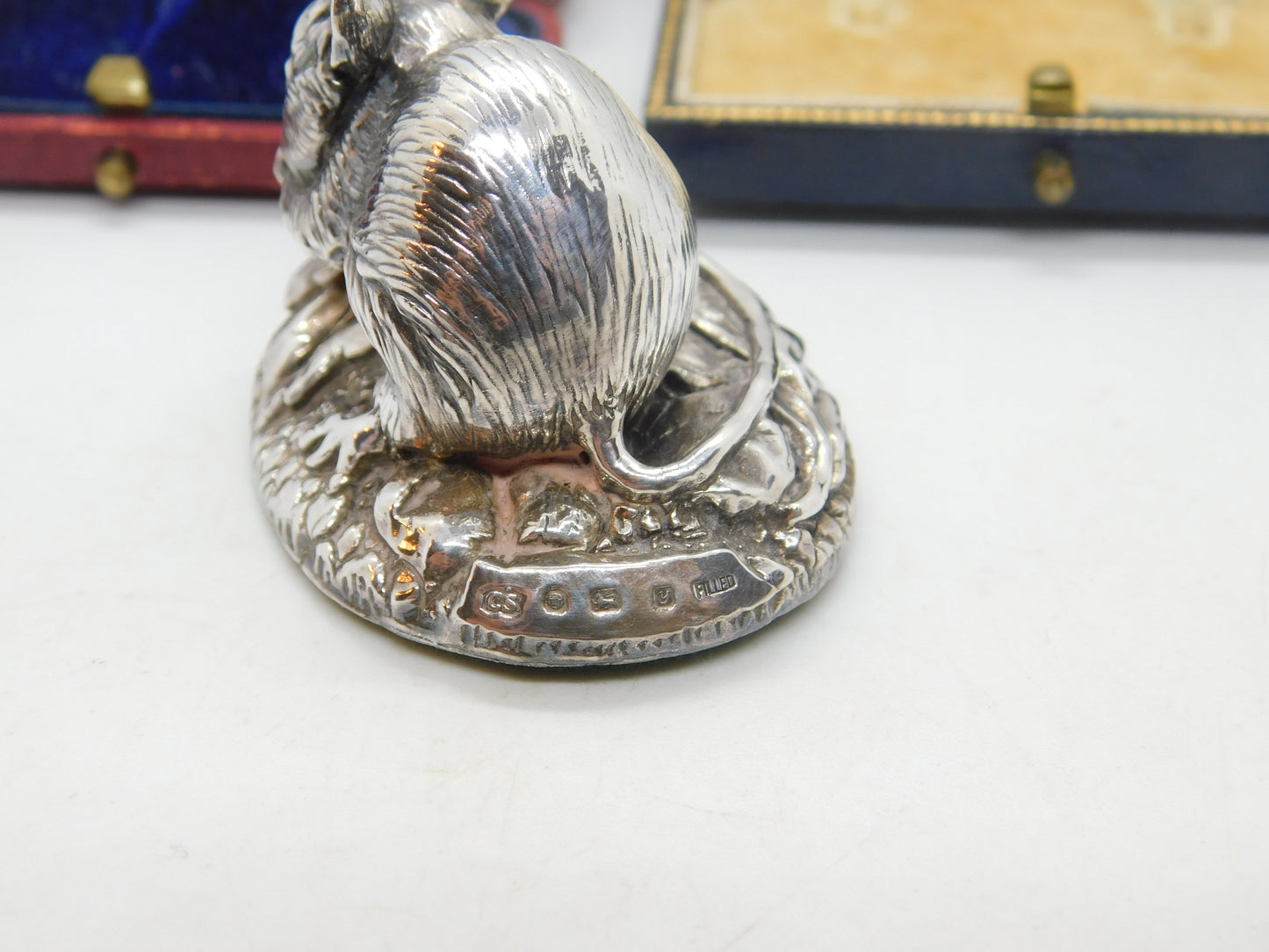 Sterling Silver Field Mouse Figurine Sculpture Vintage 1998 Birmingham