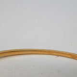 14ct Rose Gold, 1ct Old-Cut Diamond & Ruby Crossover Bangle Bracelet Antique c1920