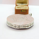 19th Century Ottoman Sterling Silver Carved Glass Sand Compass c1840 Antique