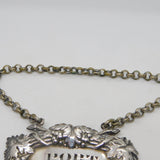 George IV Sterling Silver Grape Form Port Decanter Label Antique 1830 London
