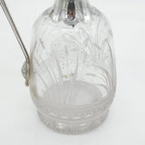19th Century Silver Plated Etched Glass Lion & Swan Claret Jug Antique c1860
