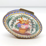 George III Bilston Enamel 'Nelson's Victory, Peace & Plenty' Patch Box Antique c1805