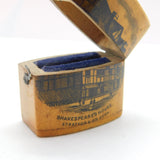 Victorian Mauchline Ware Shakespeare's House Jewellery Ring Box c1880 Antique