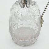 19th Century Silver Plated Etched Glass Lion & Swan Claret Jug Antique c1860