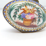 George III Bilston Enamel 'Nelson's Victory, Peace & Plenty' Patch Box Antique c1805
