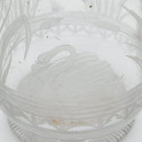 19th Century Silver Plated Etched Glass Lion & Swan Claret Jug Antique c1860
