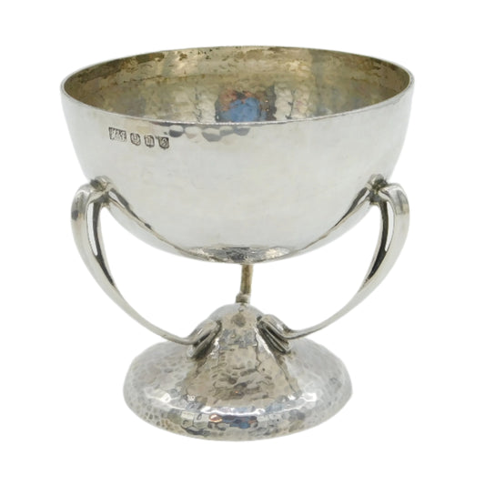 Arts & Crafts Scottish Sterling Silver Planished Golf Trophy Antique 1937 Edinburgh