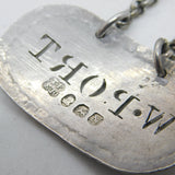 George III Sterling Silver W. 'White Port' Decanter Label Antique 1808 London