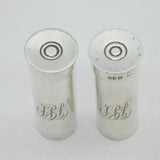 Edwardian Sterling Silver Shooting Interest Pepper Shakers Antique 1902 London