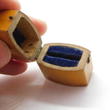 Victorian Mauchline Ware Shakespeare's House Jewellery Ring Box c1880 Antique