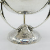 Arts & Crafts Scottish Sterling Silver Planished Golf Trophy Antique 1937 Edinburgh