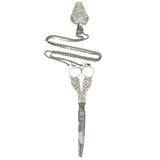 19th Century Dutch Sterling Silver Sewing Chatelaine Scissors Antique c1860