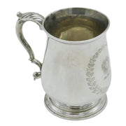 George III Sterling Silver Sun Crest Christening Mug Antique 1767 London