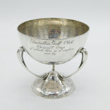 Arts & Crafts Scottish Sterling Silver Planished Golf Trophy Antique 1937 Edinburgh