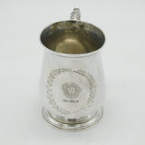 George III Sterling Silver Sun Crest Christening Mug Antique 1767 London