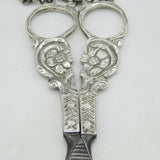 19th Century Dutch Sterling Silver Sewing Chatelaine Scissors Antique c1860
