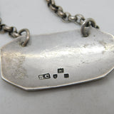 Victorian Sterling Silver 'Scots' Scotch Whisky Decanter Label Antique 1898 London