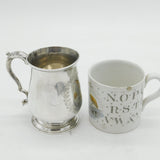 George III Sterling Silver Sun Crest Christening Mug Antique 1767 London