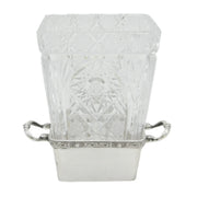Sterling Silver & Cut Glass Large Celery Dish Antique 1938 Birmingham Art Deco