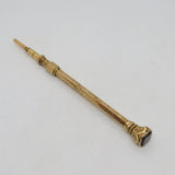 Victorian 9ct Yellow Gold Cased Bloodstone Seal Propelling Pencil Antique c1880
