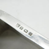 Sterling Silver & Cut Glass Large Celery Dish Antique 1938 Birmingham Art Deco