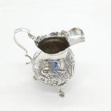 Victorian Sterling Silver Floral Baluster Cream Jug Antique 1899 Birmingham