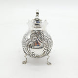 Victorian Sterling Silver Floral Baluster Cream Jug Antique 1899 Birmingham