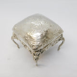 Edwardian Sterling Silver Dolls House Stool Ornament Antique 1909 London