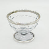 George III Sterling Silver Mounted Cut Glass Pedestal Sugar Bowl Antique c1800