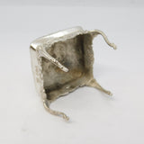 Edwardian Sterling Silver Dolls House Stool Ornament Antique 1909 London
