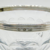 George III Sterling Silver Mounted Cut Glass Pedestal Sugar Bowl Antique c1800