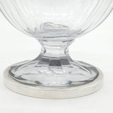 George III Sterling Silver Mounted Cut Glass Pedestal Sugar Bowl Antique c1800