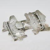 19th Century Chinese Sterling Silver Good Fortune Character Buckle Antique c1890