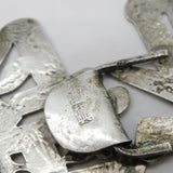 19th Century Chinese Sterling Silver Good Fortune Character Buckle Antique c1890