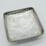 Arts & Crafts Sterling Silver Planished Ring Dish Tray Antique 1904 London