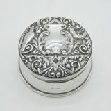 Sterling Silver Art Nouveau Pattern Jewellery Box Vintage 1992 Birmingham