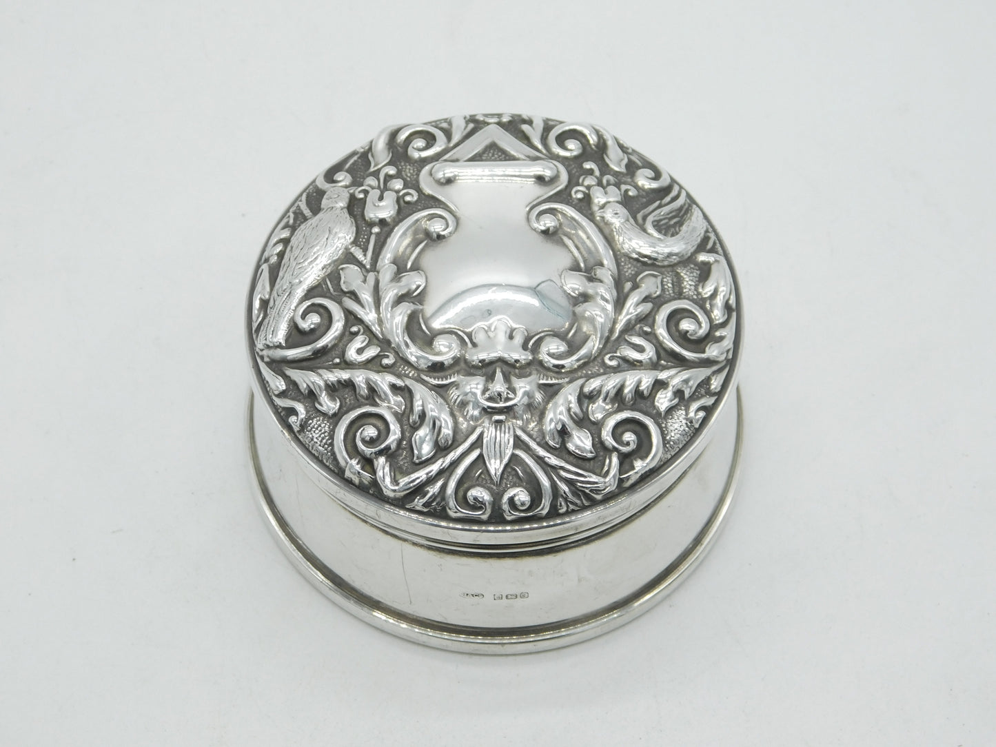 Sterling Silver Art Nouveau Pattern Jewellery Box Vintage 1992 Birmingham