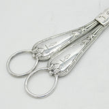Edwardian Sterling Silver Modified Hemline Scissors Antique 1910 London