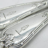 Edwardian Sterling Silver Modified Hemline Scissors Antique 1910 London