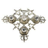 18th Century French Sterling Silver Paste Set 'Croix de Saint Lo' Pendant c1780