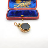 Victorian 9ct Rose Gold Bloodstone & Carnelian Fob Spinner c1900 Antique