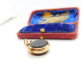 Victorian 9ct Rose Gold Bloodstone & Carnelian Fob Spinner c1900 Antique