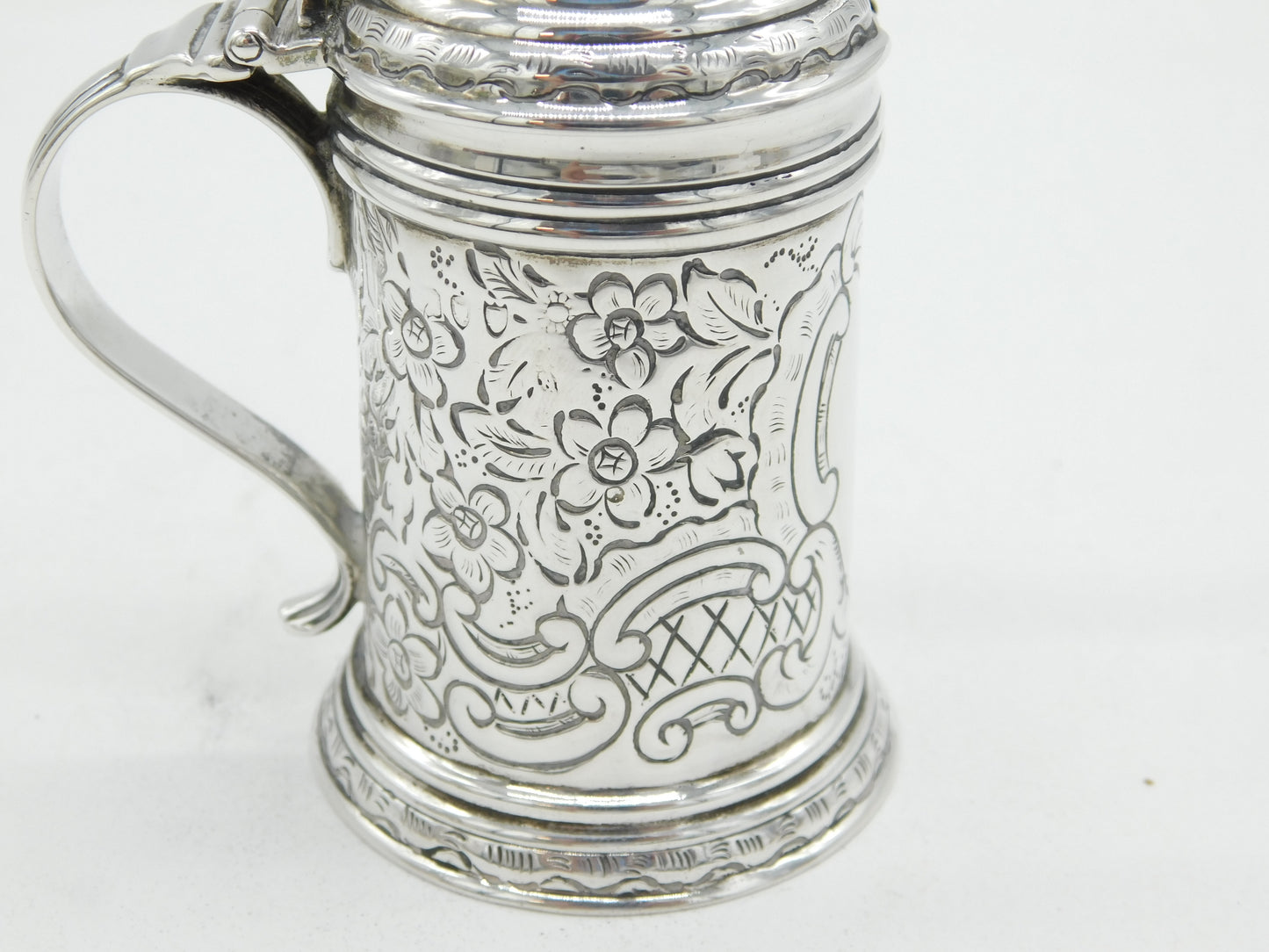 Victorian Sterling Silver Novelty Tankard Form Mustard Pot Antique 1890 London